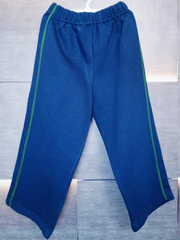 Kids Navy Blue Cotton Trouser with Elastic