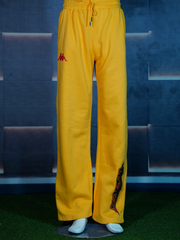 Yellow Fleece Trouser with Small Bottom Print – Cozy Winter Streetwear