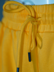 Yellow Fleece Trouser with Small Bottom Print – Cozy Winter Streetwear