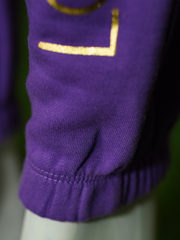 Purple Fleece Trouser with “Love is Blind” Bottom Print – Stylish Winter Wear