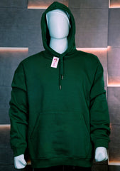 Dark Green Hoodie with Embroidered Print
