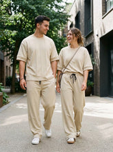 Unisex Relaxed Tee & Straight Trousers Set