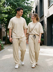 Unisex Relaxed Tee & Straight Trousers Set