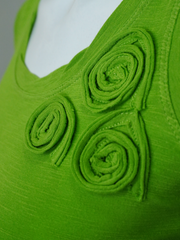 Women’s Solid Sleeveless Camisole – Soft Cotton Tank Top with Floral Shoulder Detail