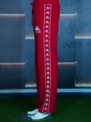 Red Fleece Trouser with Side Tape Design – Premium Streetwear Edition