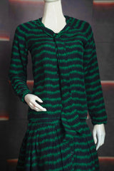 Green Printed Pair Shirt and Skirt