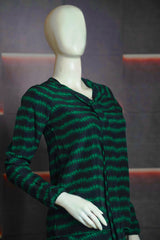 Green Printed Pair Shirt and Skirt