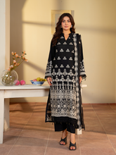 Black & White Embroidered Lawn Suit with Dupatta | Kahani 47