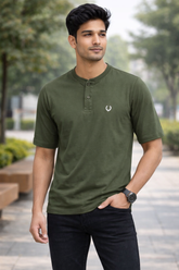 Casual Henley T-Shirt for Men