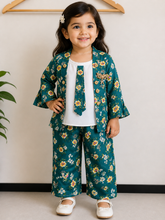 Kids Pink Floral Suit with Jacket