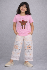 Girls Casual Butterfly Print T-Shirt