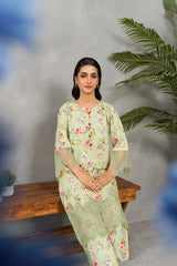 Attirepret Elegant Floral 2-Piece Cambric Suit - Brands Kahani