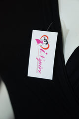 Bodycon V Neck Black