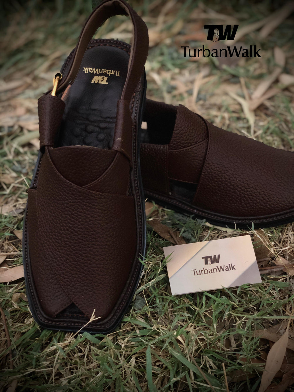 "TurbanWalk Premium Maroon Leather Peshawari Chappal – Handmade Traditional Footwear" - Brands Kahani