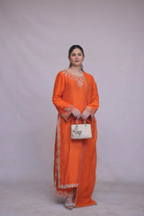 Rang e zard Embroidered 3-Piece Formal Suit – Traditional Elegance - Brands Kahani