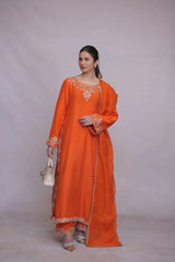 Rang e zard Embroidered 3-Piece Formal Suit – Traditional Elegance - Brands Kahani