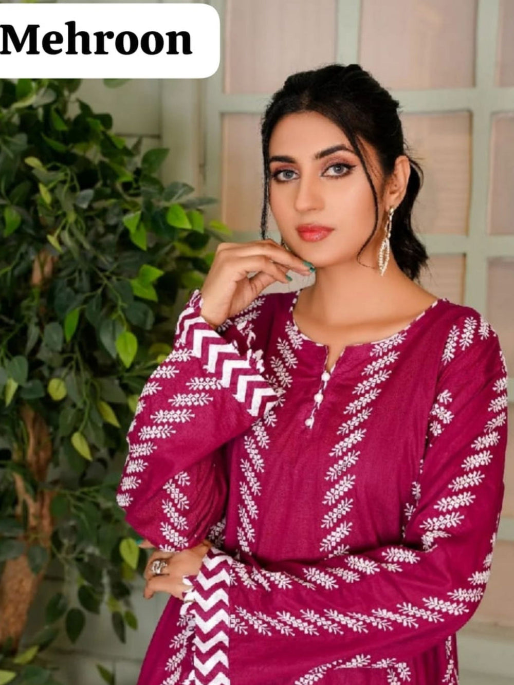 Contrass linning Ladies two piece - Brands Kahani