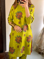 New Gulab Print Design 2Pcs - Brands Kahani