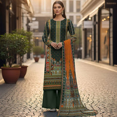 Digital Printed Cotton Khaddar Shirt Stylish Winter Fabric