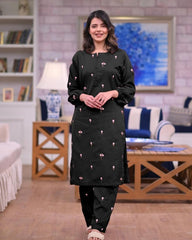 Daisy Delight ( Stitched Emb 2 Pcs) - Brands Kahani