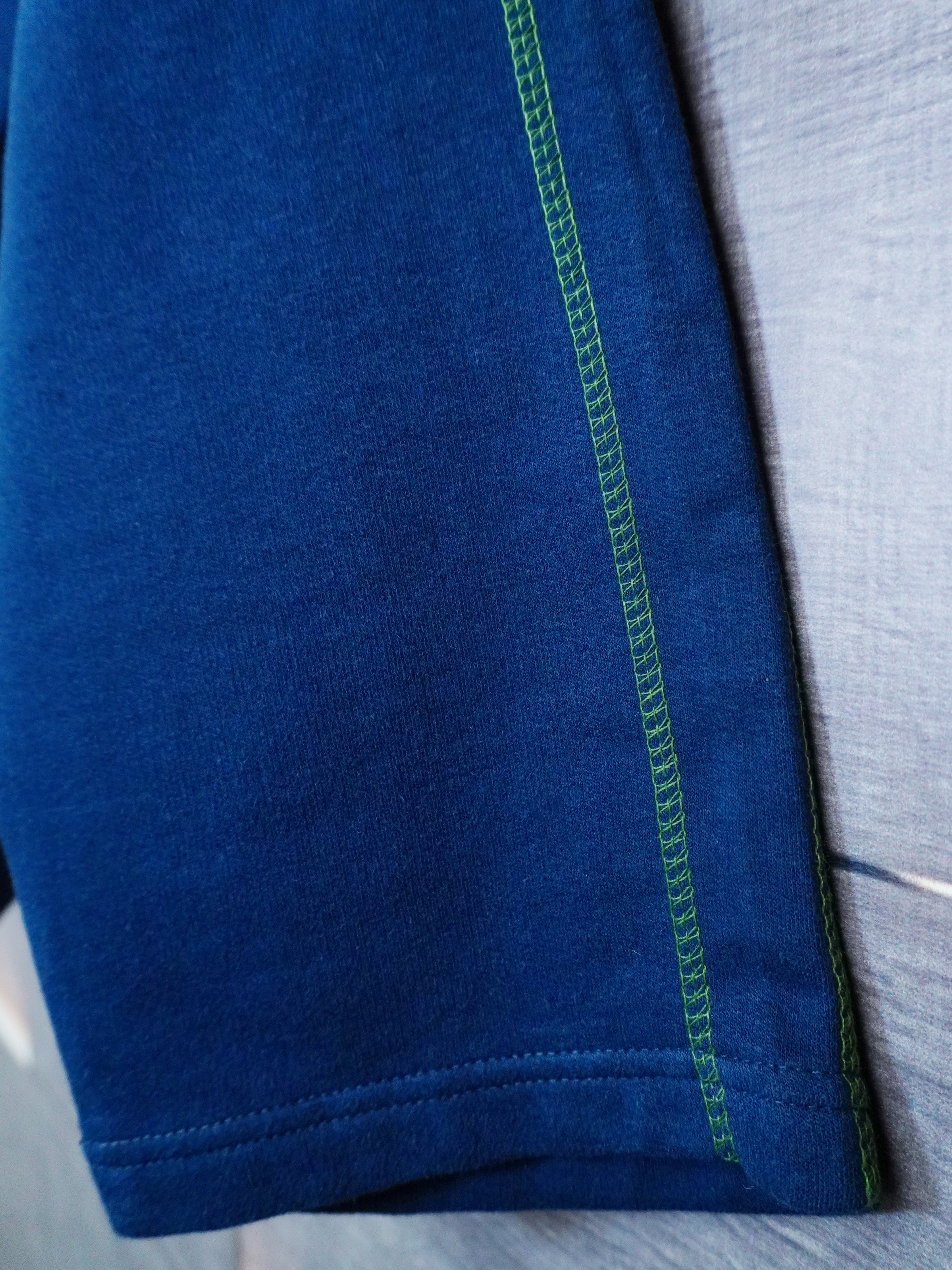 Kids Navy Blue Cotton Trouser with Elastic