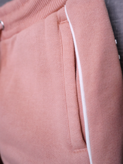 Women’s Pink Fleece Shorts – Soft Cotton Blend Casual Wear with Drawstring Waist