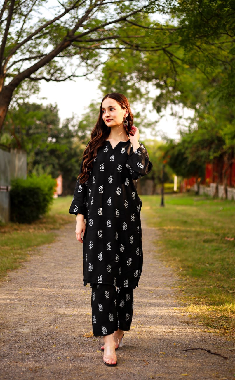 Saleha Block Print 2Pcs - Brands Kahani