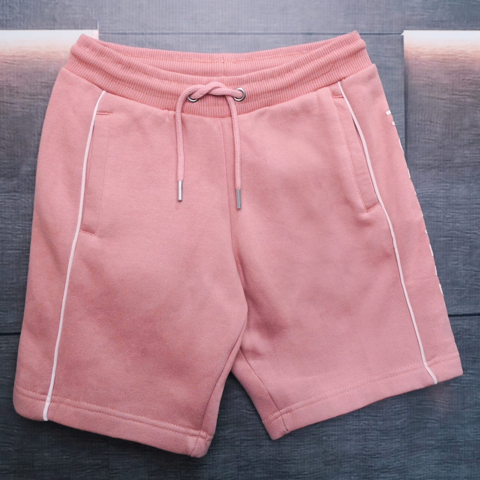 Women’s Pink Fleece Shorts – Soft Cotton Blend Casual Wear with Drawstring Waist