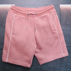 Women’s Pink Fleece Shorts – Soft Cotton Blend Casual Wear with Drawstring Waist
