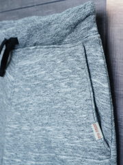 Men’s Heather Grey Cotton Shorts – Soft Fabric Casual Wear with Drawstring Waist