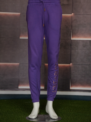 Purple Fleece Trouser with “Love is Blind” Bottom Print – Stylish Winter Wear
