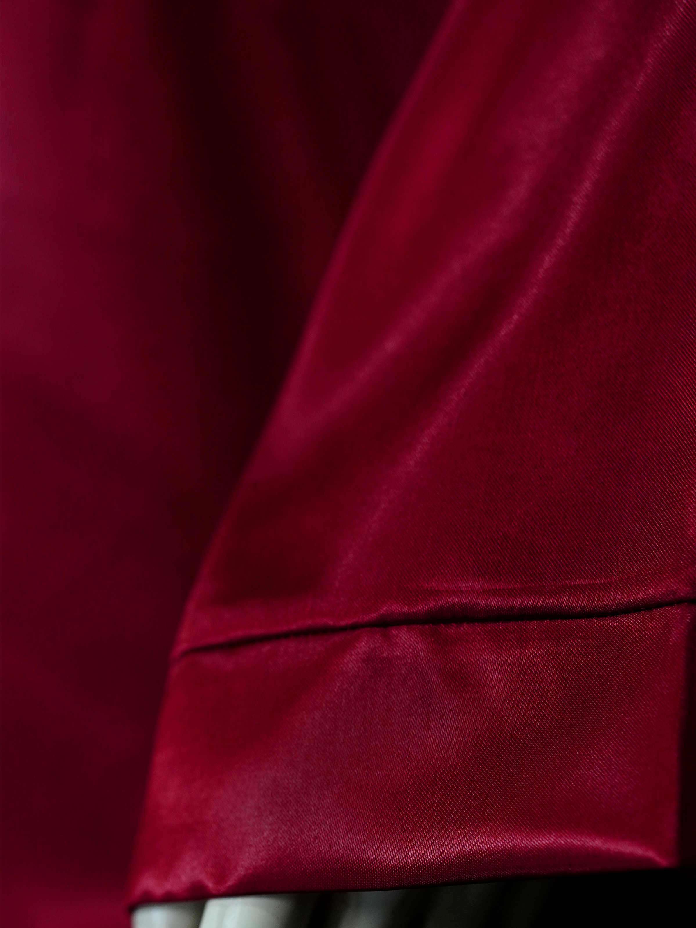 Women’s Maroon Silk Night Suit – Full Sleeves & Trouser Set