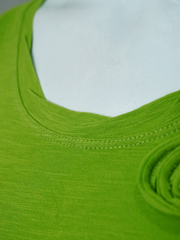 Women’s Solid Sleeveless Camisole – Soft Cotton Tank Top with Floral Shoulder Detail