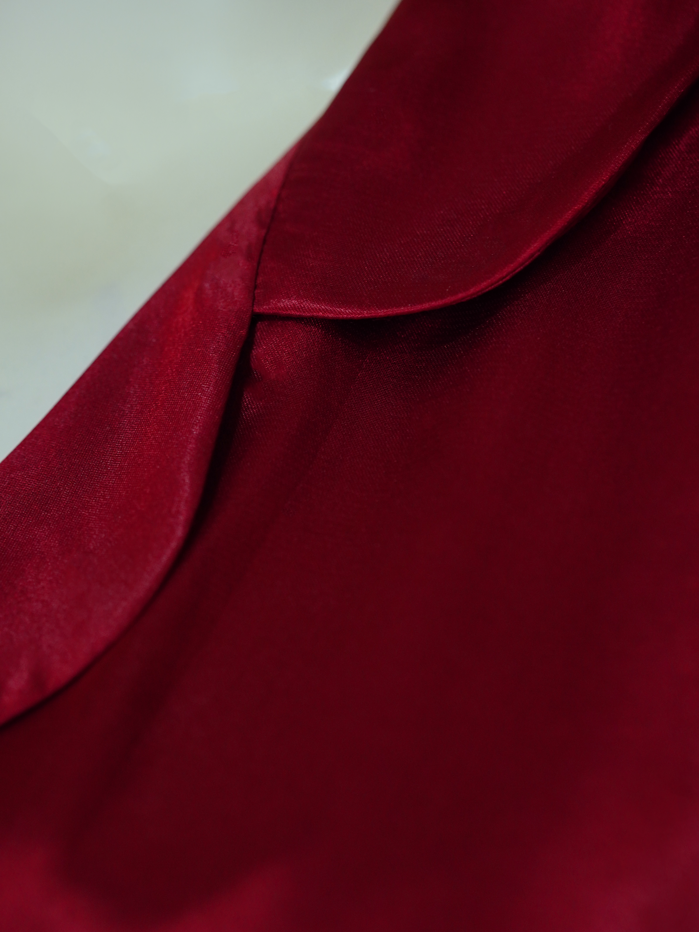 Women’s Maroon Silk Night Suit – Full Sleeves & Trouser Set