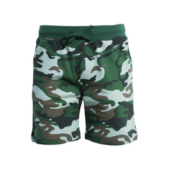 Boys’ Camouflage Printed Cotton Shorts with Drawstring Waist
