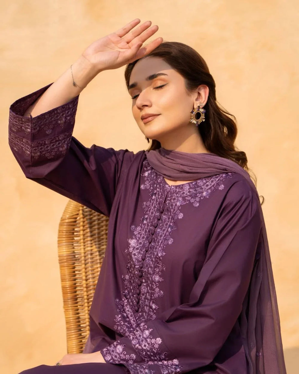 Meer Embroidery 3 piece - Brands Kahani