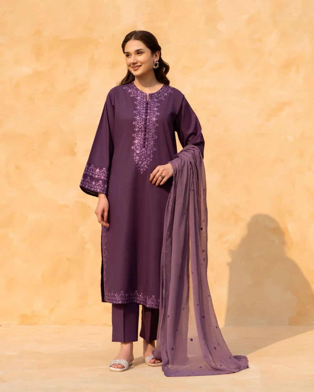 Meer Embroidery 3 piece - Brands Kahani