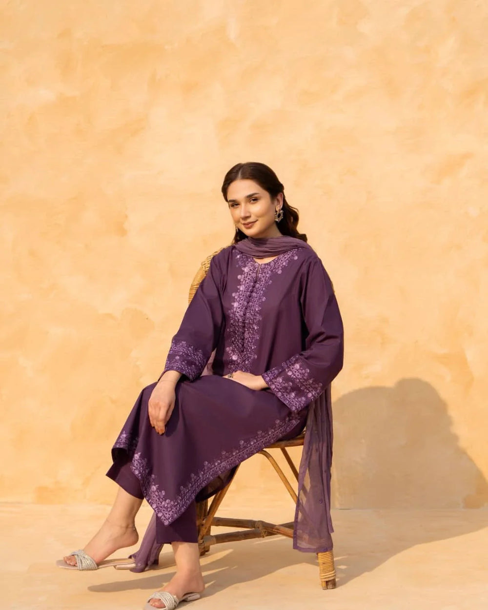 Meer Embroidery 3 piece - Brands Kahani