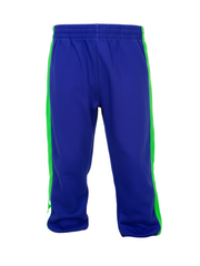 Kids Navy Blue Trouser with Green Side Stripes – Soft Cotton Elastic Waist Pants