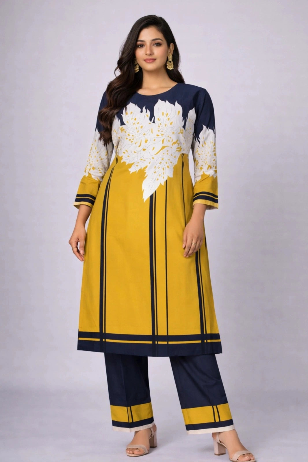 Ladies printed long suit 2 piece