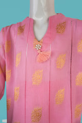 Blossom-Pink-Jacquard Suit