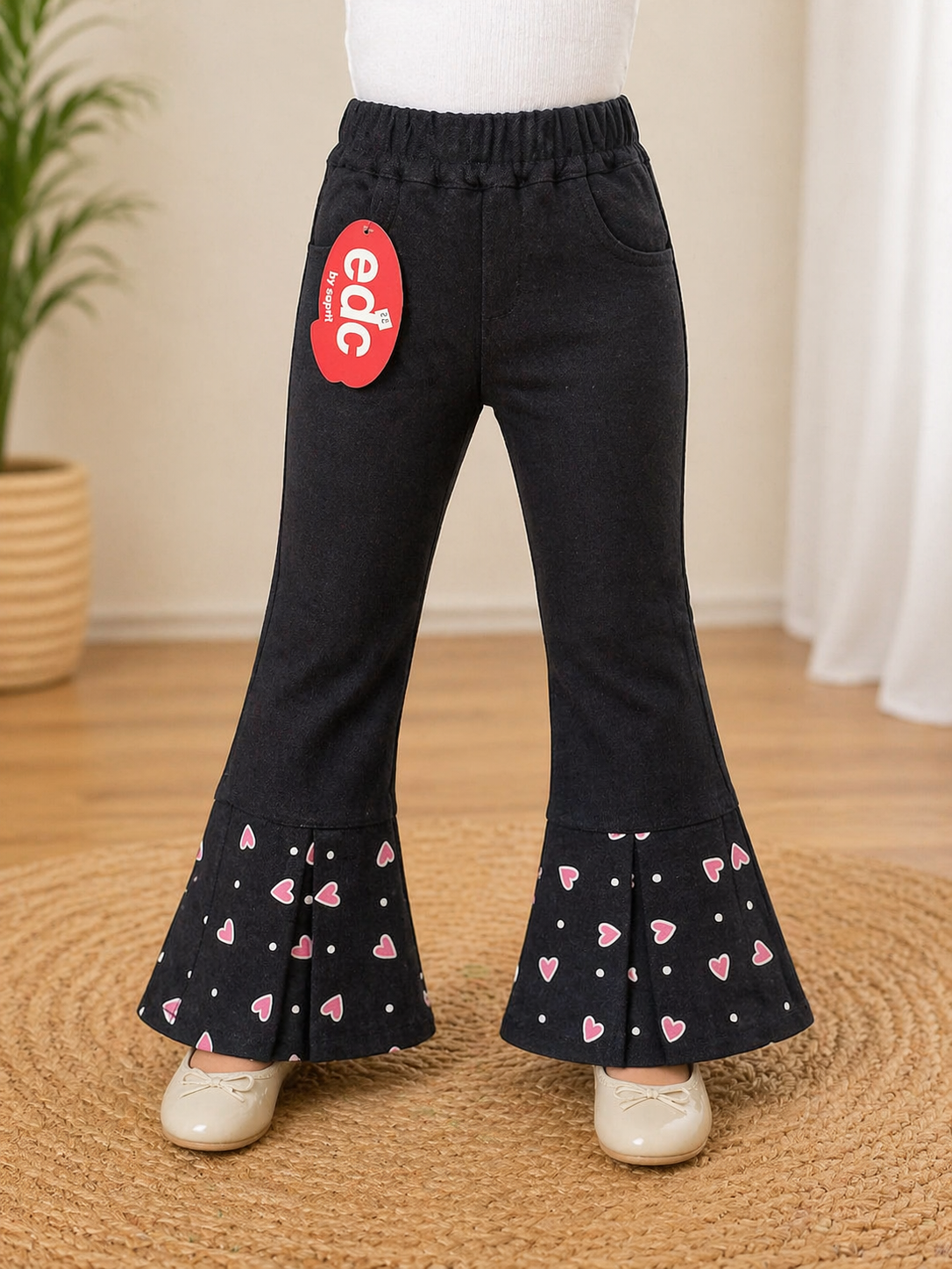 Kids Butterfly Flare Denim Pants