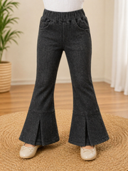 Kids Butterfly Flare Denim Pants