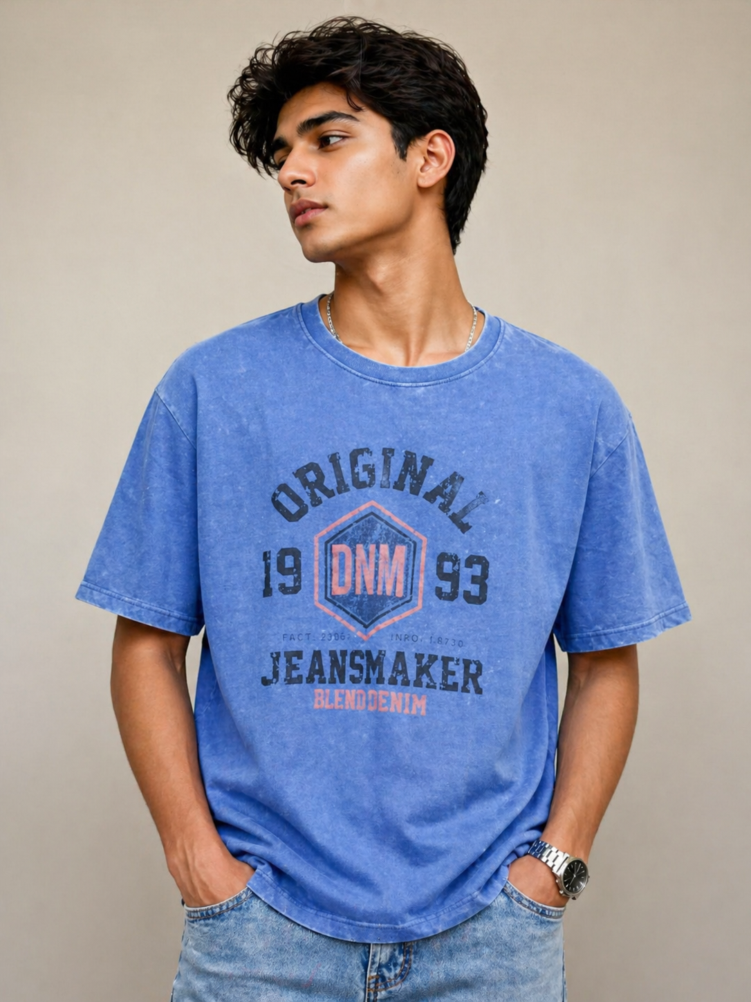 Burn Wash Drop Shoulder T-Shirt