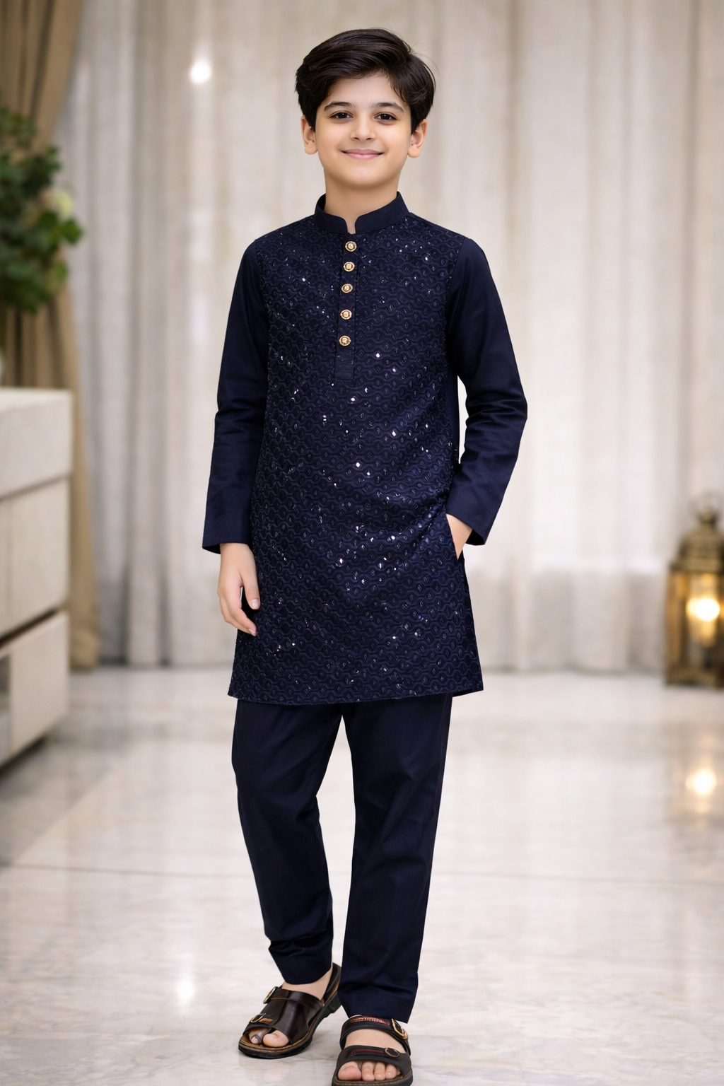 Kid Embroidered Kurta Shalwar