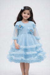 Girls Party Wear Net Frock Dress