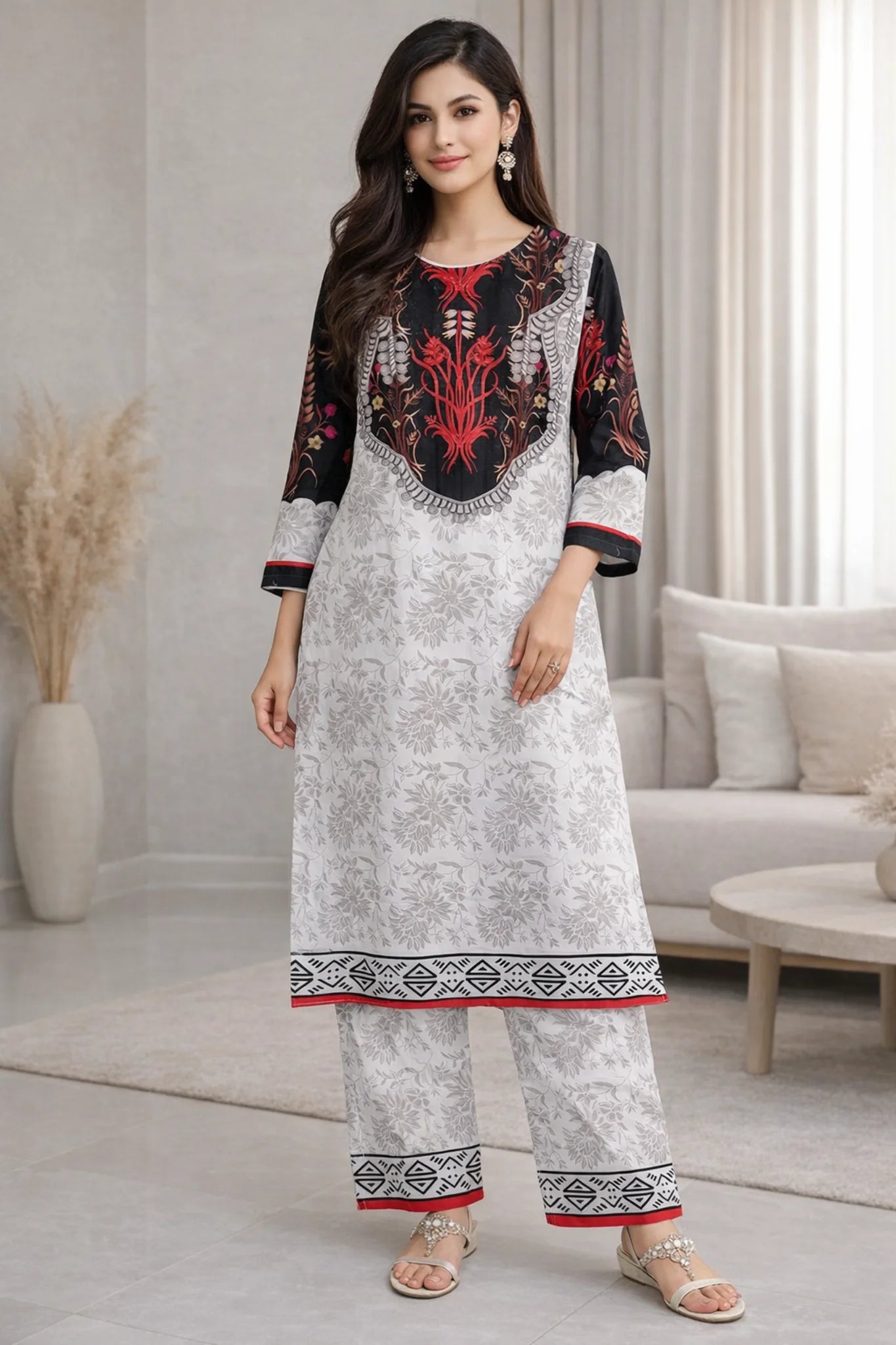 swiss lawn 2 piece suit