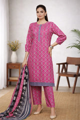 Ladies Printed Three Piece Stitched Suit