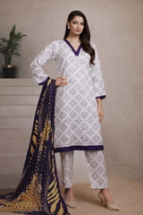 Ladies Printed Three Piece Stitched Suit