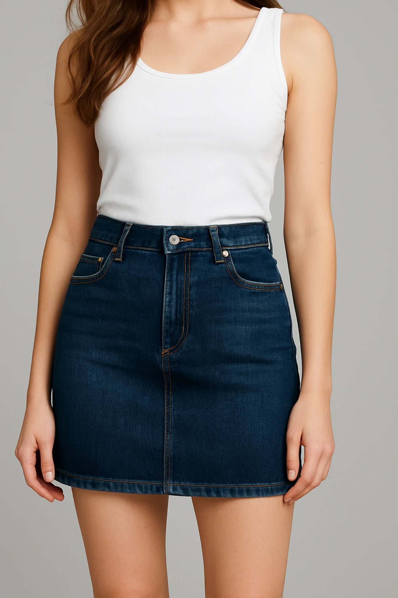 Women’s Dark Blue Denim Mini Skirt